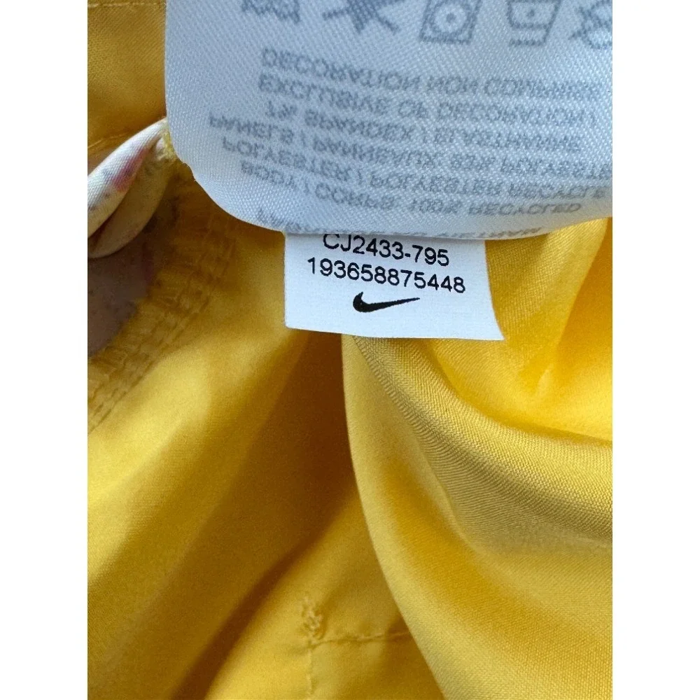 Nike Icon Clash Yellow Floral Packable Running Jacket Womens Medium Activewear